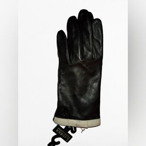 Ralph Lauren Navy Blue & Cream Kidskin Gloves- Size: Small -Medium- NWT- VTG